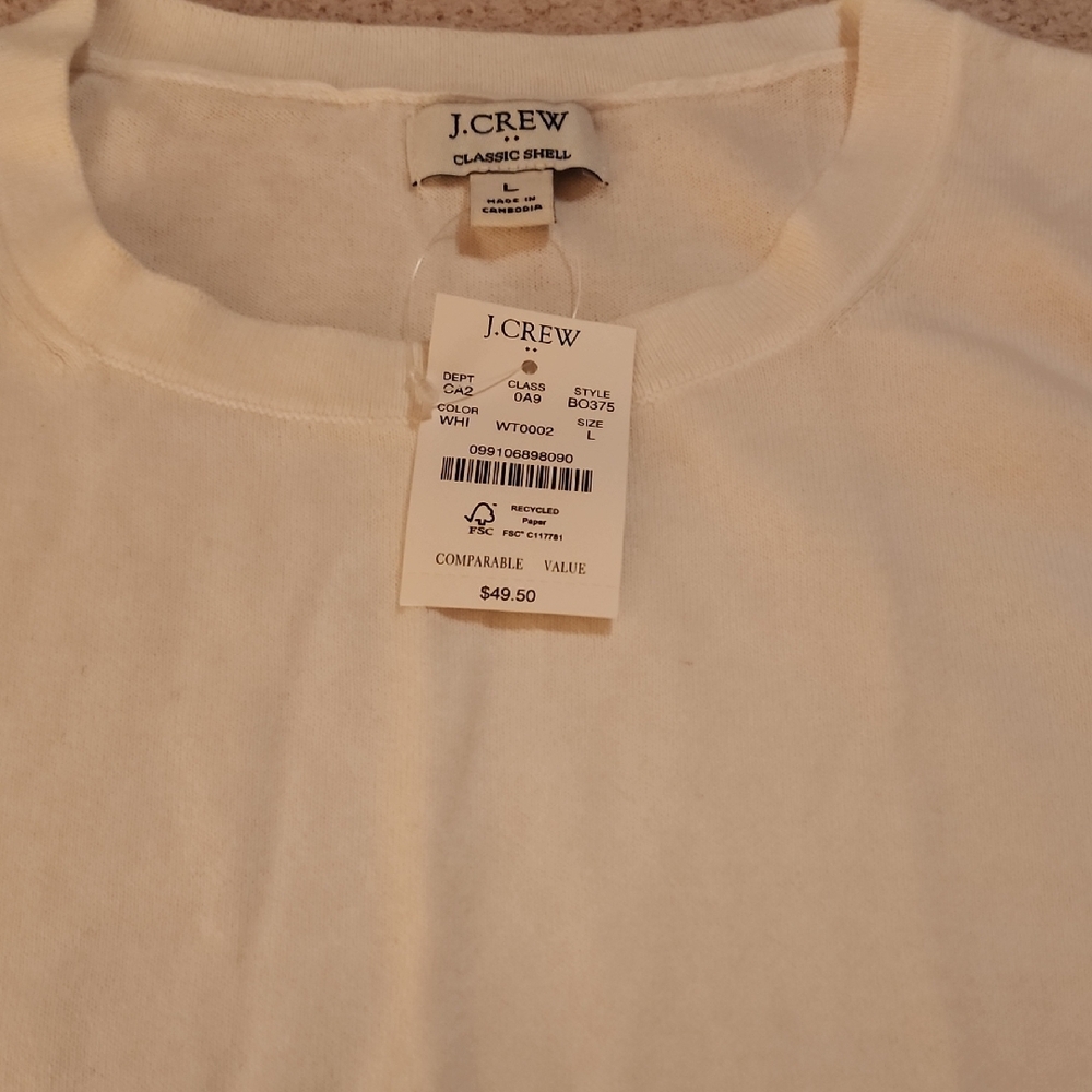 J. Crew Classic Shell Sweater - Cream